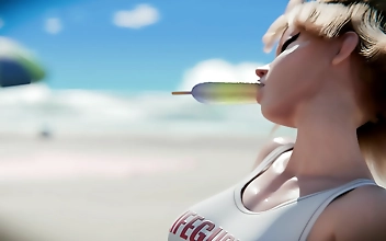 操 Sexy Pigtailed Goddess Strips Off Bikini and Poses