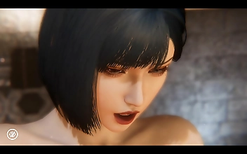 呻吟 Sensual Asian Doll Kisses Brave Man Before Passionate