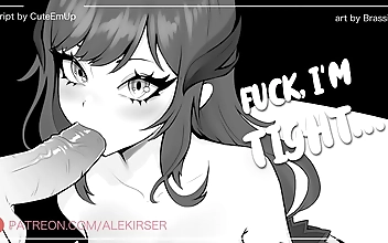 呻吟 完整版 Thirsty Japanese Ginger Eats Thick Cock Overworking At