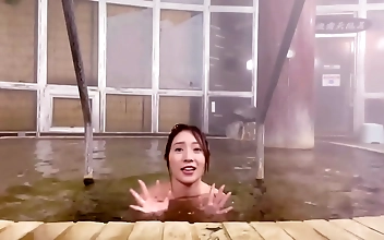 Mirai Hoshino's Steamy Shower Show-Solo Pleasure Under Watchful